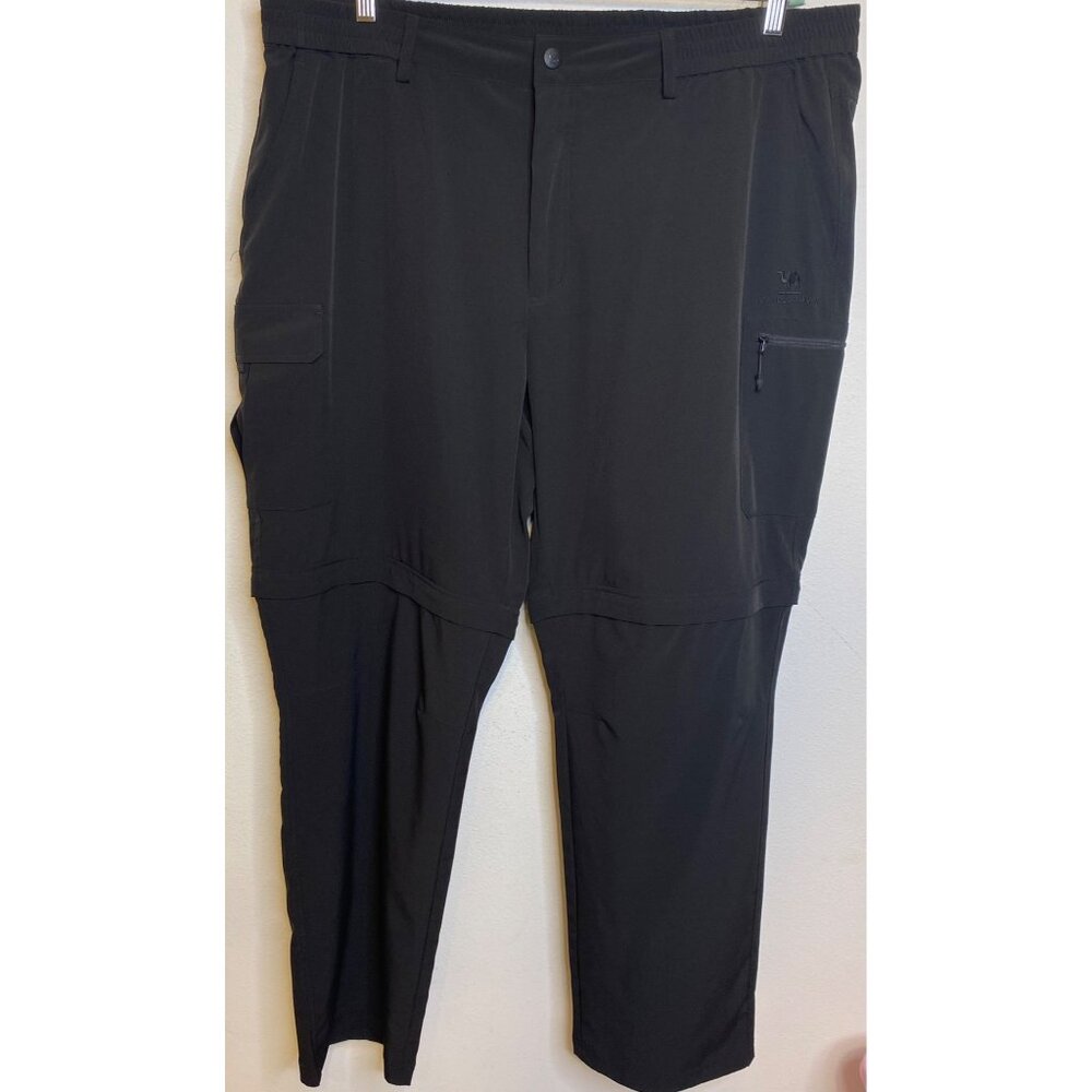 Camel Crown Men Convertible quick dry Pants Black Cargo Hiking Stretch Size XXL